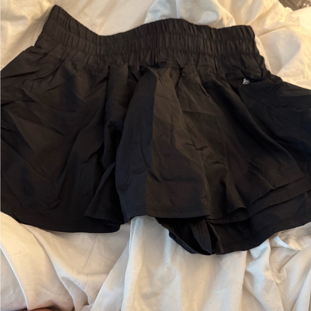 Free People Black Skort